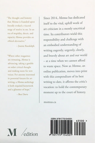 Momus: A Return to Art Criticism Vol. 1 2014-17